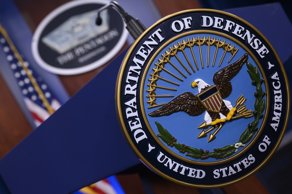 Pentagon briefing room where the $200M AI contracts were announced