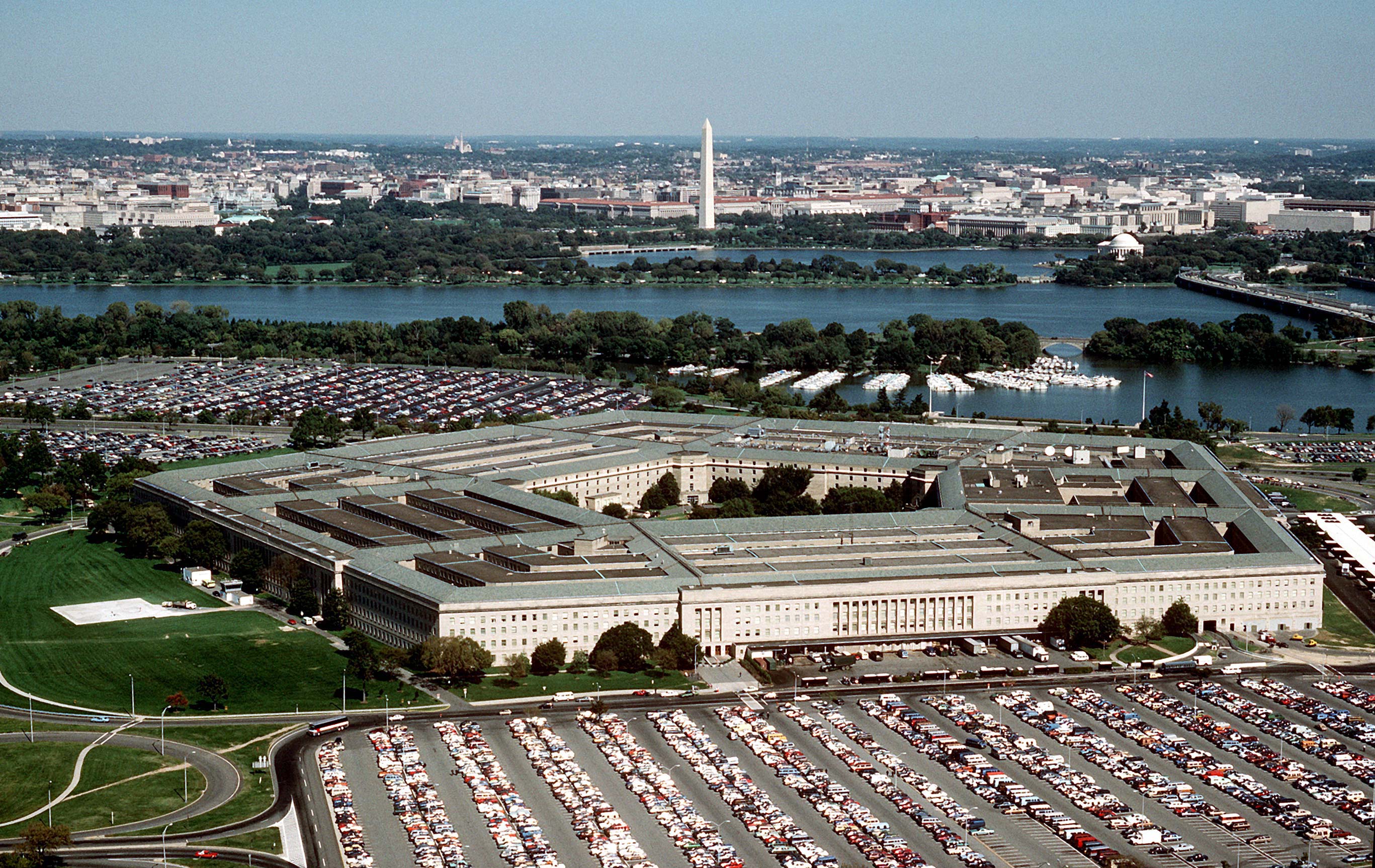 Aerial view of the Pentagon, US Department of Defense headquarters