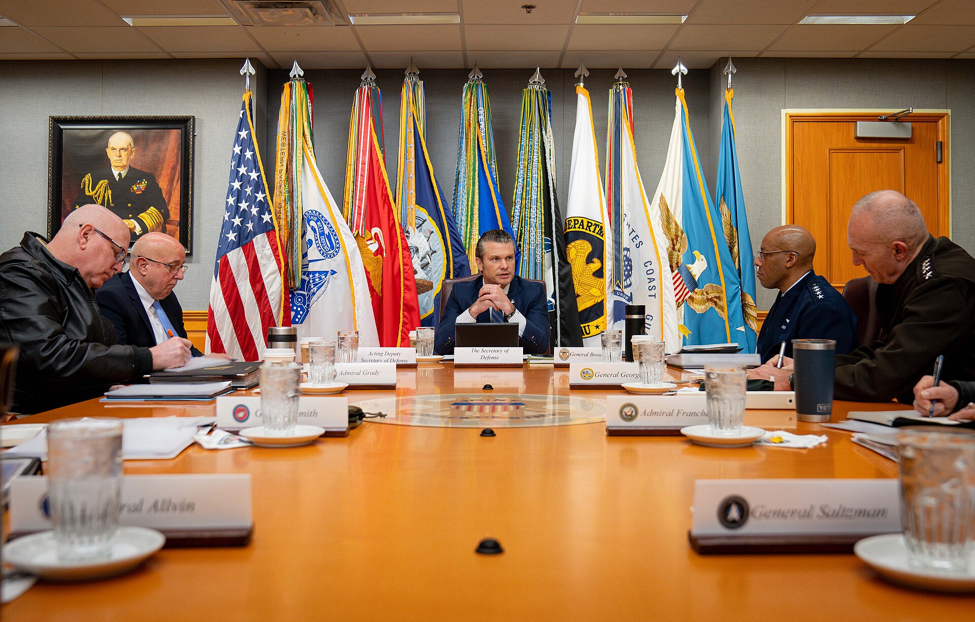 The Tank, the Pentagon's secure meeting room where Hegseth confronted Amodei